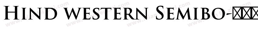 Hind western Semibo字体转换